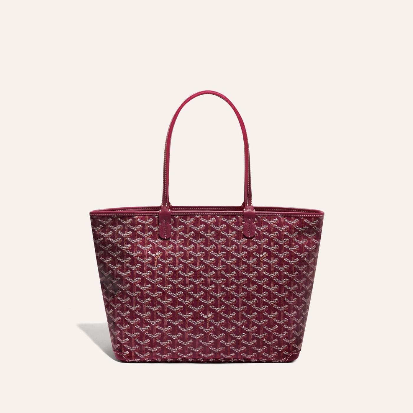 Goyard Goyardine Artois Tote PM Bordeaux Canvas & Chevroches Calfskin Palladium Hardware - Image 1